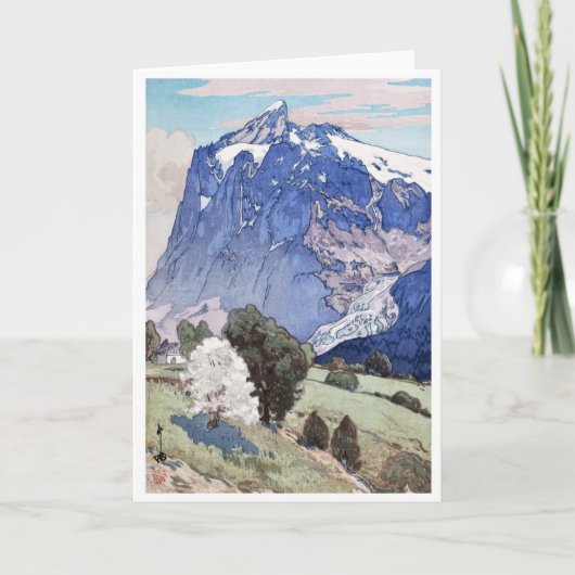 Wetterhorn、ひろし吉田の木版画 シーズンカード (正面)