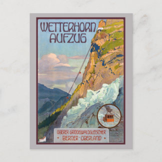 Wetterhorn Aufzug スイス アルプス ビンテージ 1931 ポストカード