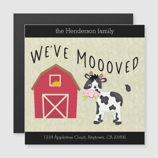 We'v Mooved Farm Cow Barn Change of Address(Web's  (正面/裏面)
