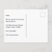 Weveおもしろい移動オールドホワイトトレーラーホーム ポストカード (裏面)