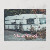 Weveおもしろい移動オールドホワイトトレーラーホーム ポストカード (正面)