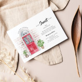 Weve移動した水の色の赤いドア移動の発表 ノートカード