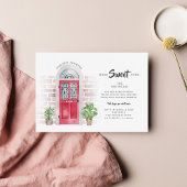 Weve移動した水の色の赤いドア移動の発表 ノートカード