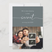 We've Been Keeping a Secret Baby Announcement Card 招待状 (正面)
