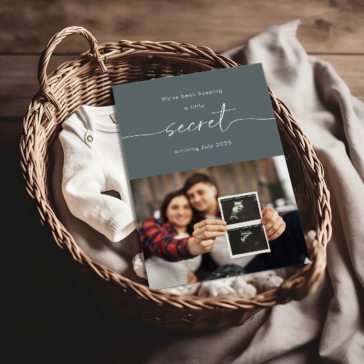 We've Been Keeping a Secret Baby Announcement Card 招待状