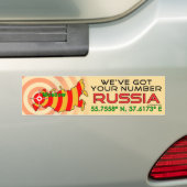We've Got Your Number Russia Bumper Sticker バンパーステッカー (車上)
