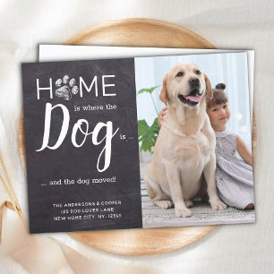 Weve Move 素朴 New Address Pet Photo Dog Moving ポストカード