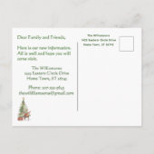 We've Moved Budget Reindeer Christmas Tree 案内ポストカード (裏面)