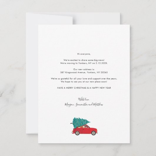 We've Moved Christmas Holiday Moving 案内状 (裏面)