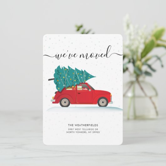 We've Moved Christmas Moving シーズンカード (スタンド正面)