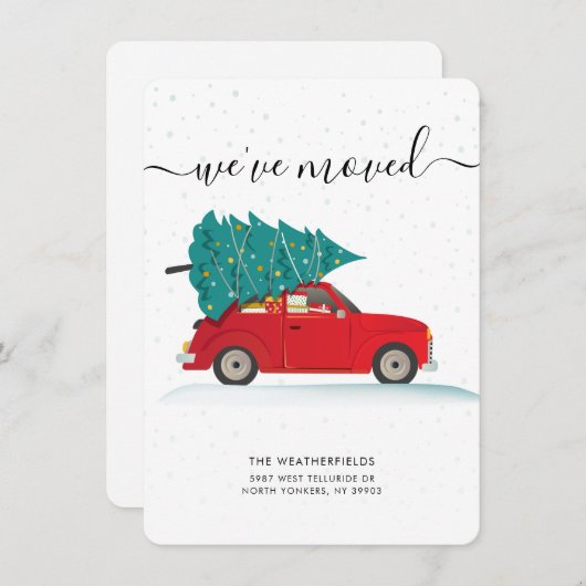 We've Moved Christmas Moving シーズンカード (正面/裏面)