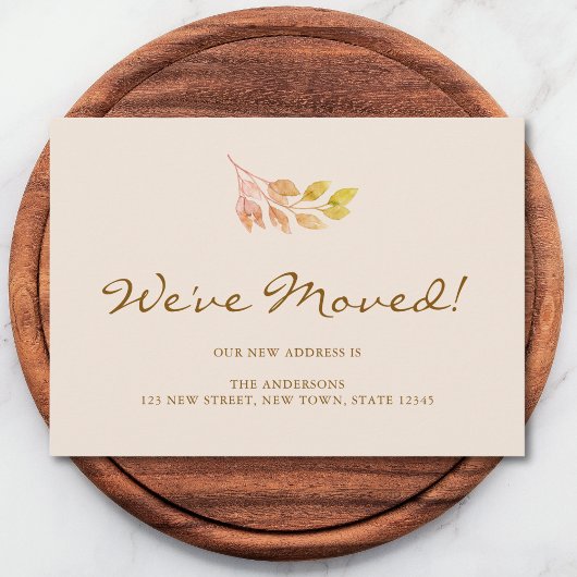 We've Moved Fall Foliage Moving 案内状