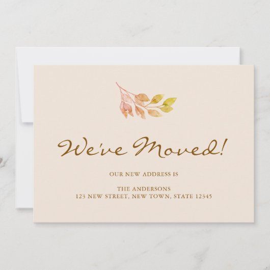 We've Moved Fall Foliage Moving 案内状 (正面)