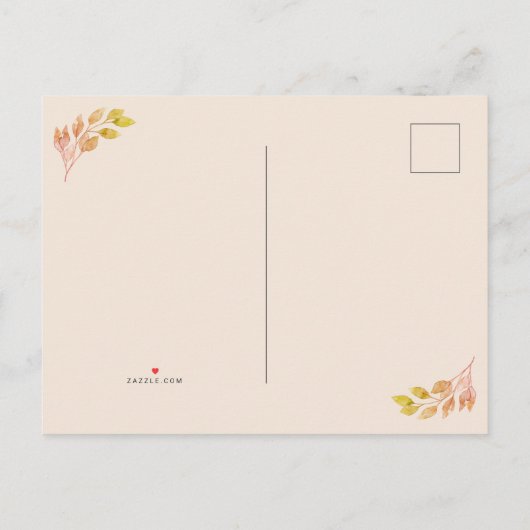 We've Moved Fall Leaves Moving 案内ポストカード (裏面)