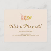 We've Moved Fall Leaves Moving 案内ポストカード (正面)