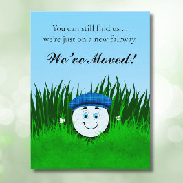 We've Moved Funny Golf Ball in Rough Personalized ポストカード