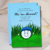 We've Moved Funny Golf Ball in Rough Personalized 案内状