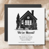 We've Moved! Golf Cart Parked at House Silhouette