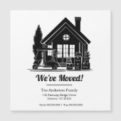 We've Moved! Golf Cart Parked at House Silhouette (正面)