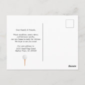 We've Moved Golf Course Beach Moving Announcement ポストカード (裏面)