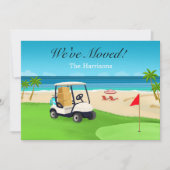 We've Moved Golf Course Beach Moving Announcement 案内状 (正面)