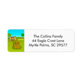 We've Moved Gopher on Golf Course Announcement  ラベル