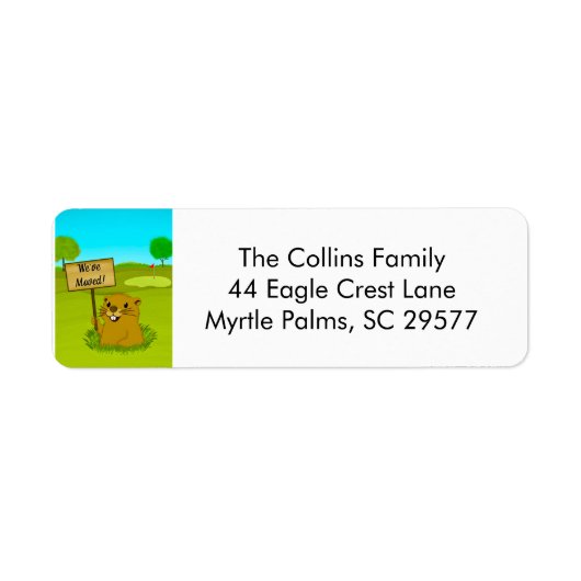 We've Moved Gopher on Golf Course Announcement  ラベル (正面)