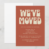 We've Moved Housewarming Party Rust Retro 招待状 (正面/裏面)