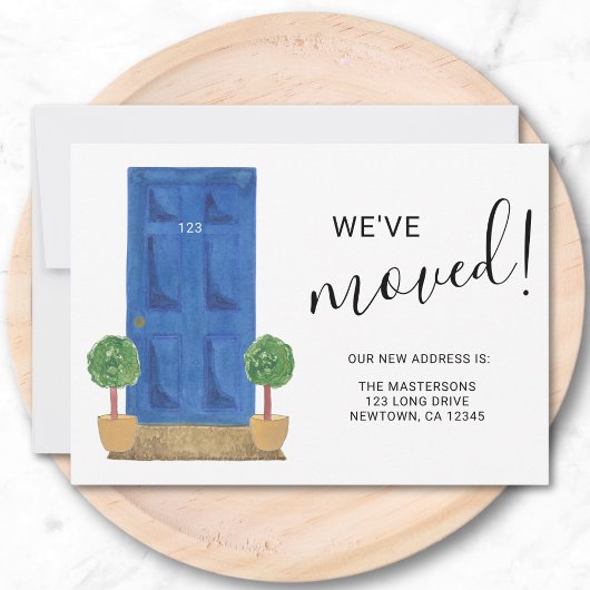 We've Moved New Address Blue Door 案内状