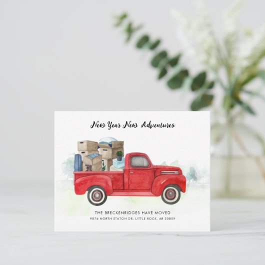 We've Moved New Year Moving Announcement Card 案内状 (スタンド正面)