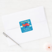 We've Moved, Red Cartoon Plane, Return Address スクエアシール (封筒)