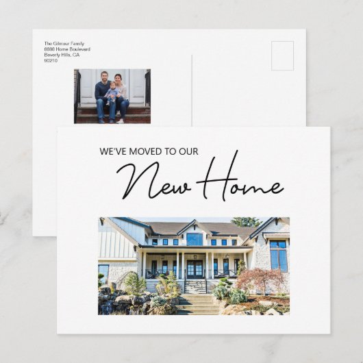 We've moved to New Home Moving Announcement photos シーズンポストカード (正面/裏面)