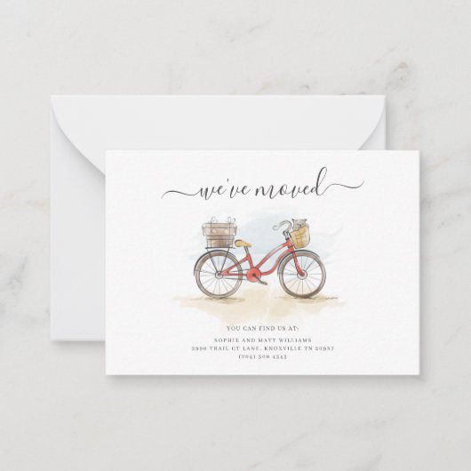 We've Moved Watercolor Chic Moving Announcement ノートカード (正面)