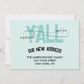 Weve Moved Y'all Moving Announcement 招待状 (正面)