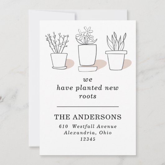 We've Planted New Roots Plants Moving Announcement (正面)