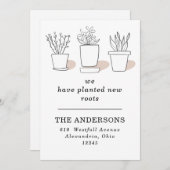 We've Planted New Roots Plants Moving Announcement (正面/裏面)