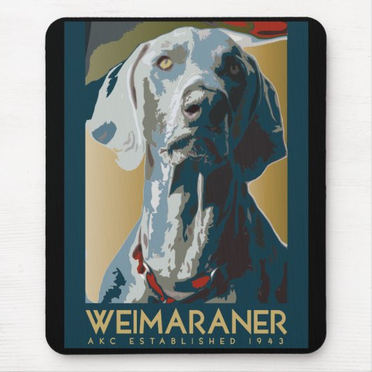 Wewimaranerの国家: 1943年のWeimaraner マウスパッド (正面)