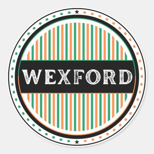 Wexford City Pride Emblem – Irish Identity ラウンドシール (正面)