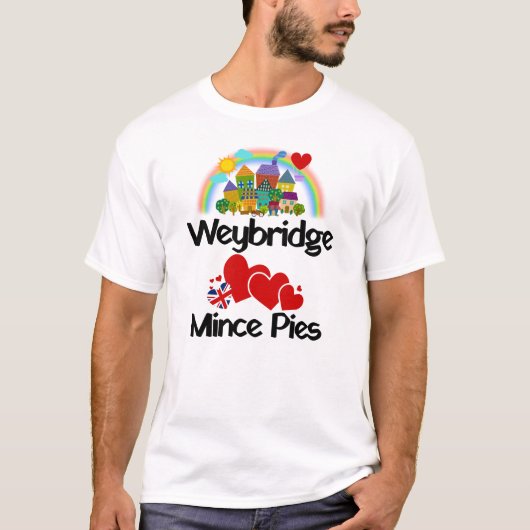 Weybridge, Surrey UK Loves Mince Pies Tシャツ (正面)