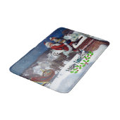 Weyeth - Santa Delivering Books for Christmas バスマット (アングル)