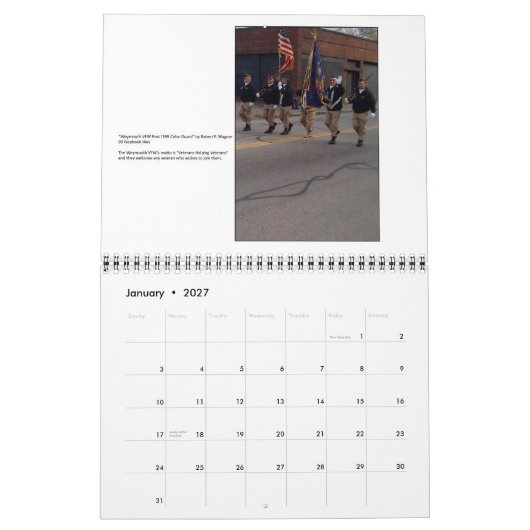 WeymouthのMAの町のカレンダー2014年 カレンダー (1月 2027)