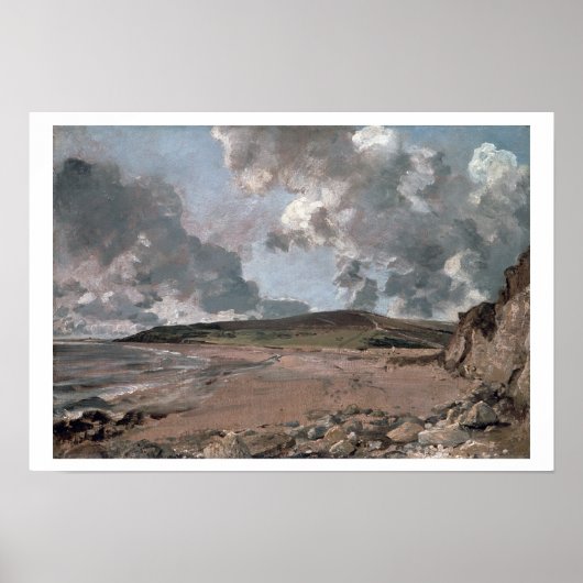 Weymouth Bay with Jordan Hill, c.1816 (canvの油) ポスター (正面)