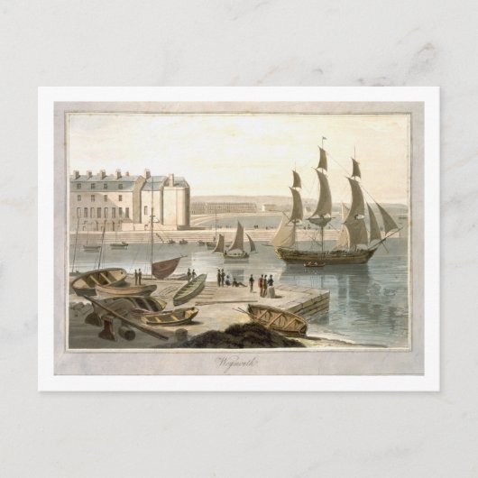 Weymouth Harbor, A Voyage のまわりに Britか素晴らしら ポストカード (正面)