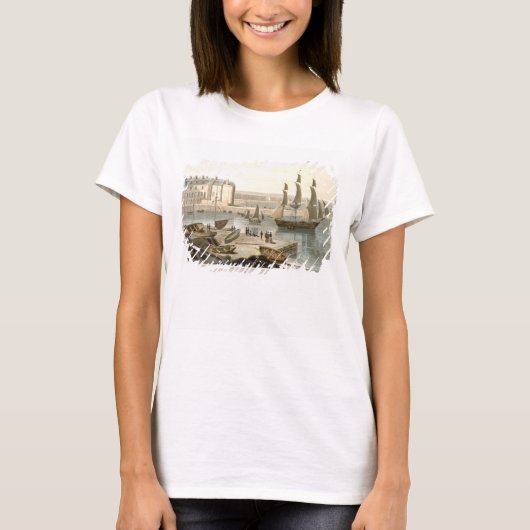 Weymouth Harbor, A Voyage のまわりに Britか素晴らしら Tシャツ (正面)