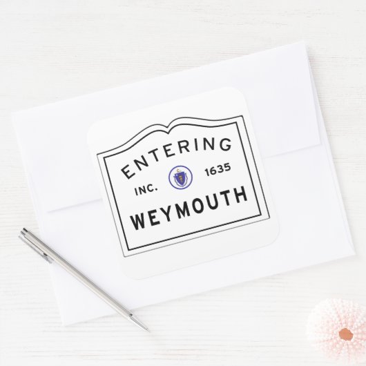 Weymouth MAに入る スクエアシール (封筒)