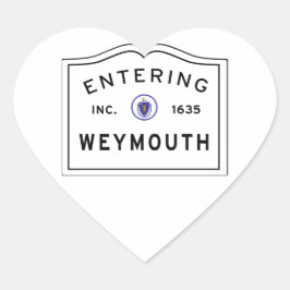 Weymouth MAの町に入ること ハートシール