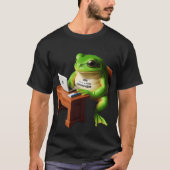 WFH Manager Frog at Desk Humor Shirt Tシャツ (正面)