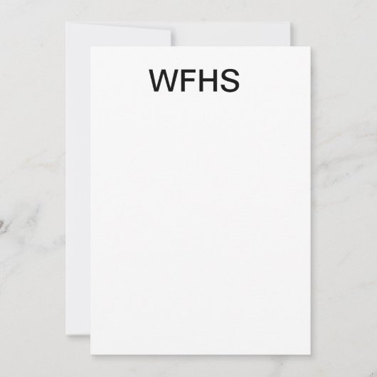 WFHS 招待状 (正面)