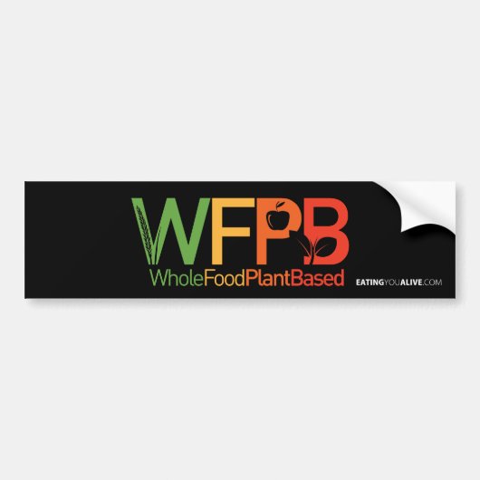 WFPBのロゴ-暗いバンパーステッカー バンパーステッカー (正面)