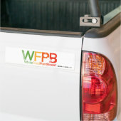 WFPBのロゴ-軽いバンパーステッカー バンパーステッカー (トラック上)